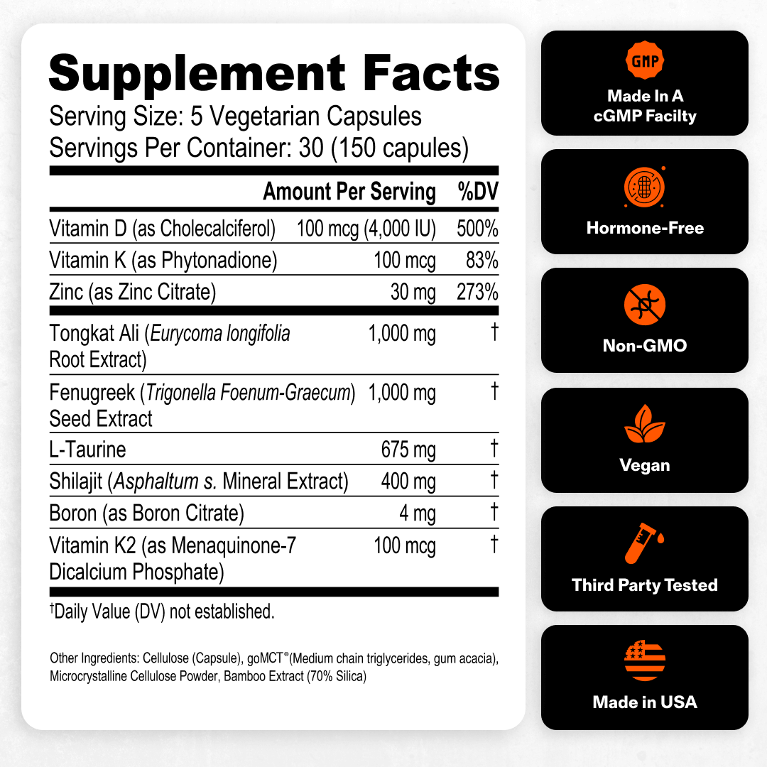 Mars Men Natural Testosterone Support 30 Servings